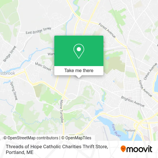 Threads of Hope Catholic Charities Thrift Store map