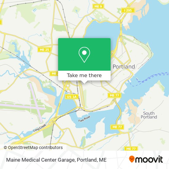 Maine Medical Center Garage map