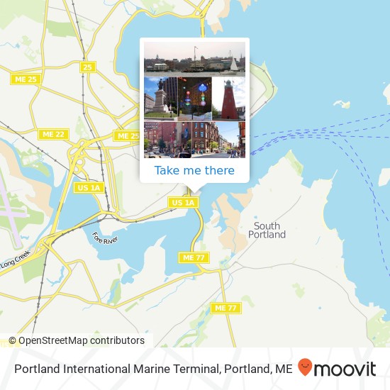 Portland International Marine Terminal map