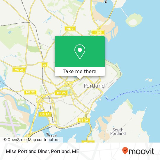 Miss Portland Diner map