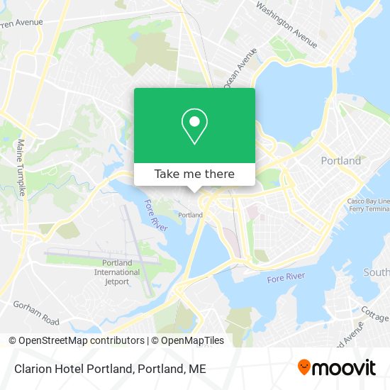 Clarion Hotel Portland map