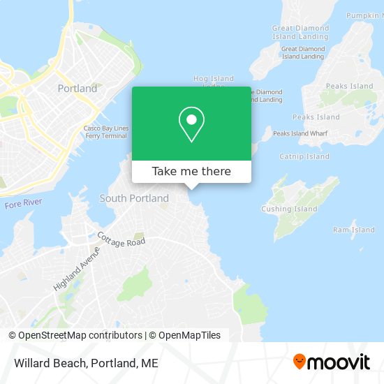 Willard Beach map
