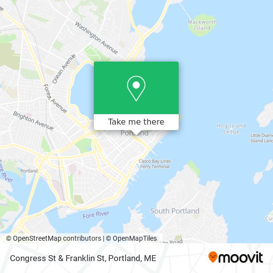 Congress St & Franklin St map