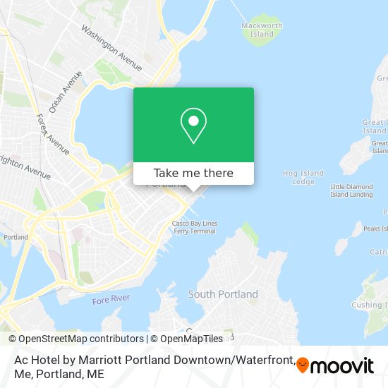 Mapa de Ac Hotel by Marriott Portland Downtown / Waterfront, Me