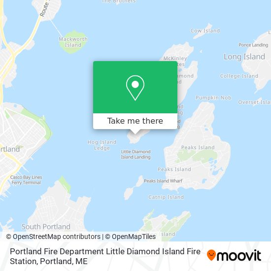 Portland Fire Department Little Diamond Island Fire Station map