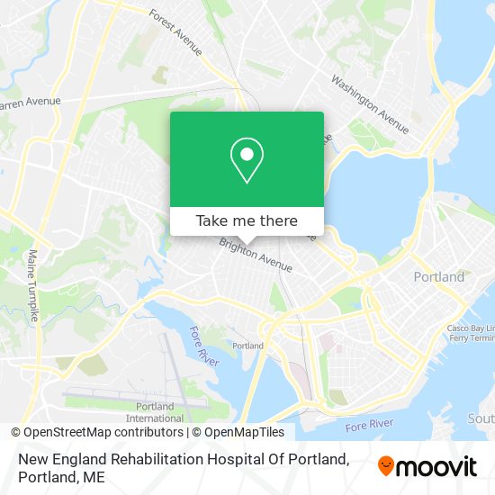 New England Rehabilitation Hospital Of Portland map