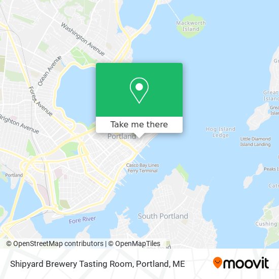 Shipyard Brewery Tasting Room map