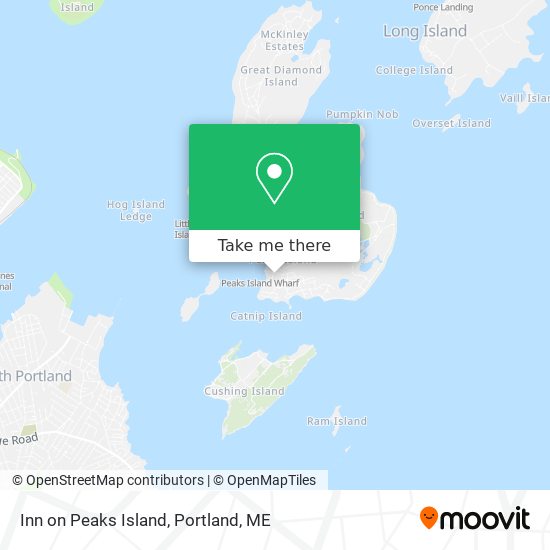 Inn on Peaks Island map