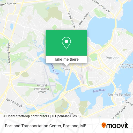 Portland Transportation Center map