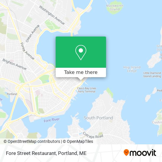 Fore Street Restaurant map