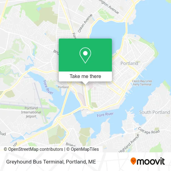 Mapa de Greyhound Bus Terminal