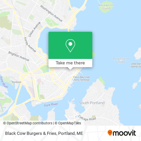 Black Cow Burgers & Fries map