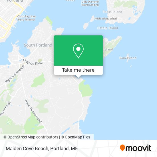 Maiden Cove Beach map