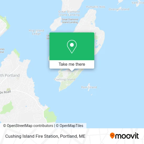Cushing Island Fire Station map