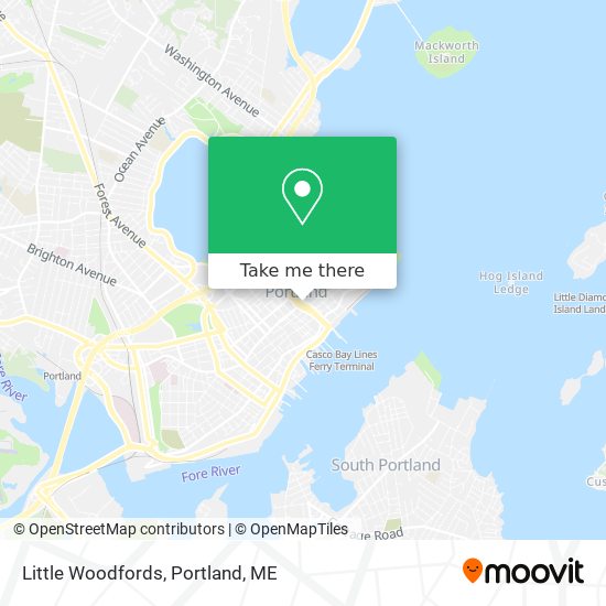 Mapa de Little Woodfords