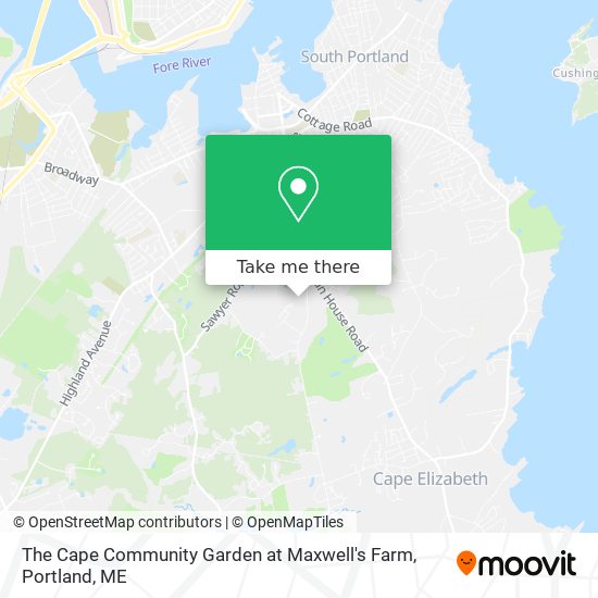 The Cape Community Garden at Maxwell's Farm map