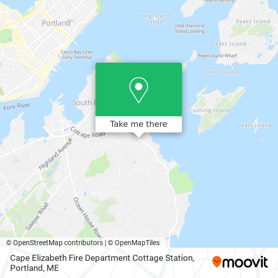 Cape Elizabeth Fire Department Cottage Station map