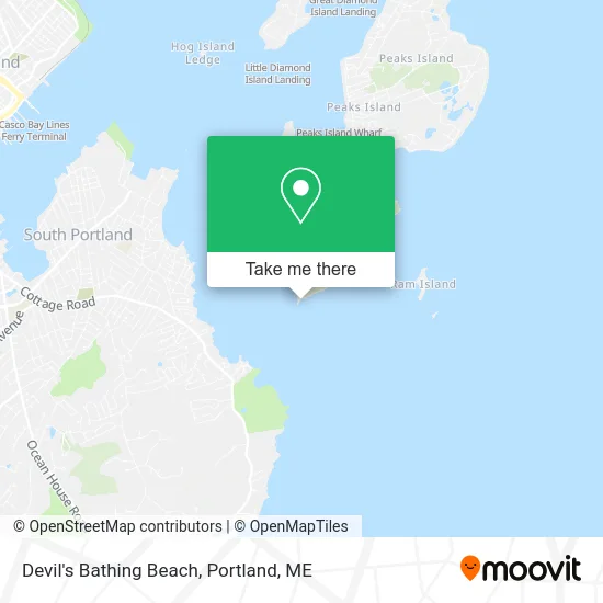 Devil's Bathing Beach map