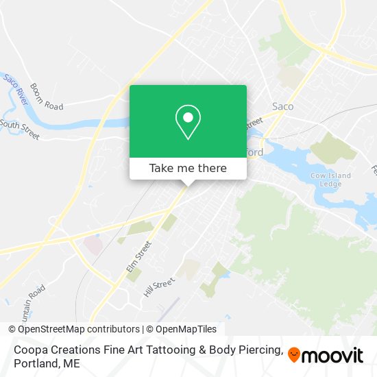 Mapa de Coopa Creations Fine Art Tattooing & Body Piercing