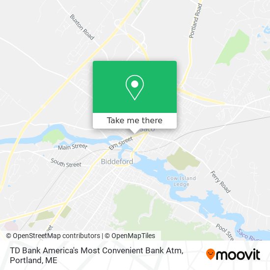 TD Bank America's Most Convenient Bank Atm map