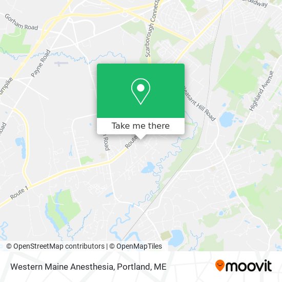 Western Maine Anesthesia map