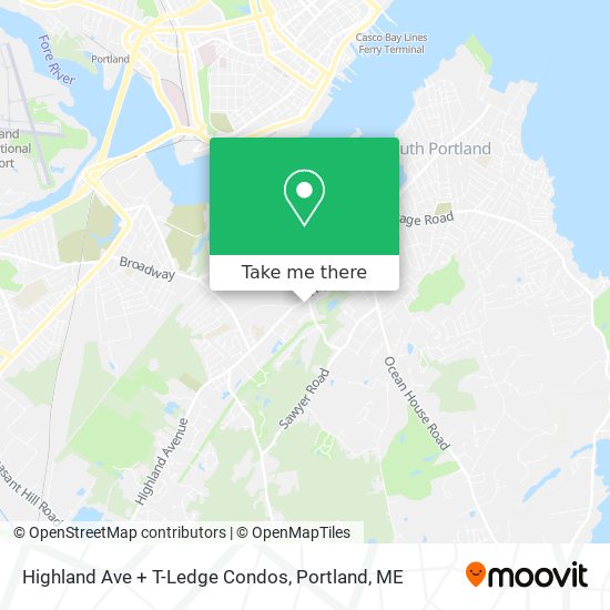 Highland Ave + T-Ledge Condos map