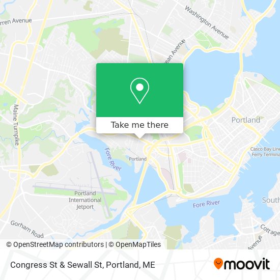 Congress St & Sewall St map