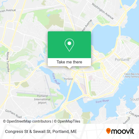 Congress St & Sewall St map