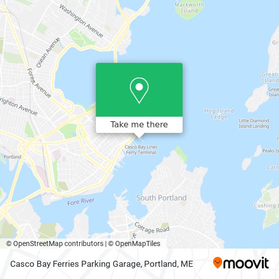 Casco Bay Ferries Parking Garage map