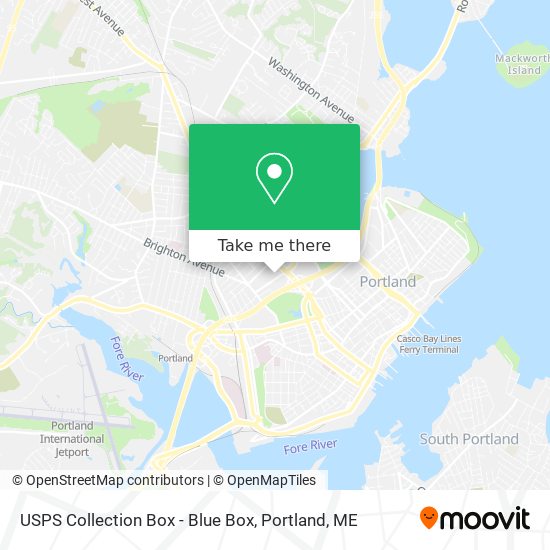 USPS Collection Box - Blue Box map