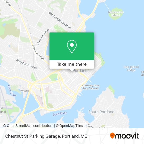 Chestnut St Parking Garage map