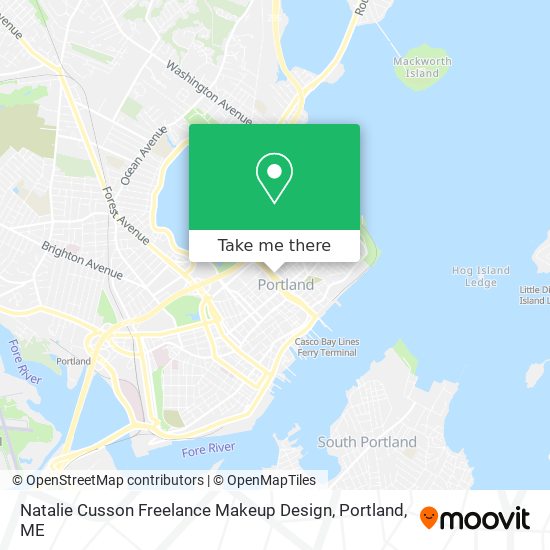 Natalie Cusson Freelance Makeup Design map