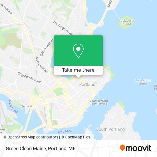 Green Clean Maine map