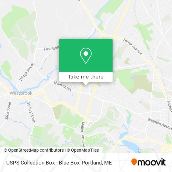 USPS Collection Box - Blue Box map