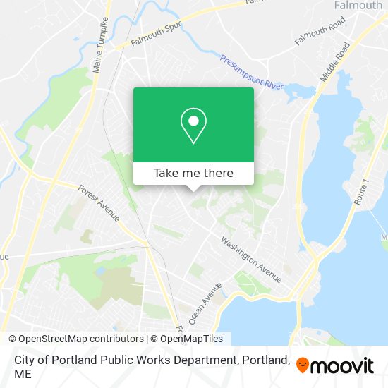 City of Portland Public Works Department map