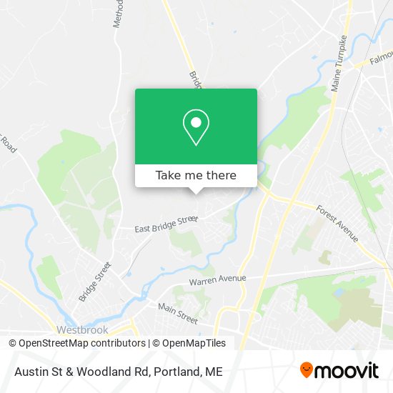 Austin St & Woodland Rd map