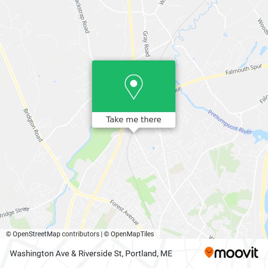 Washington Ave & Riverside St map