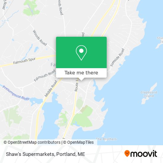 Shaw's Supermarkets map