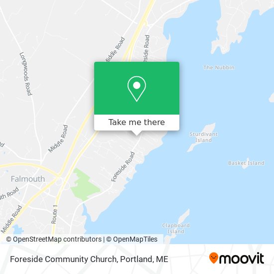 Foreside Community Church map