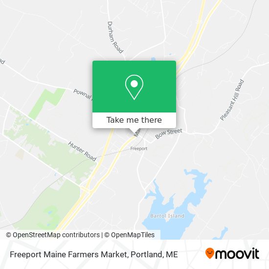 Freeport Maine Farmers Market map