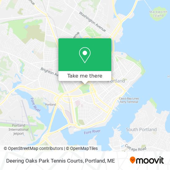 Deering Oaks Park Tennis Courts map