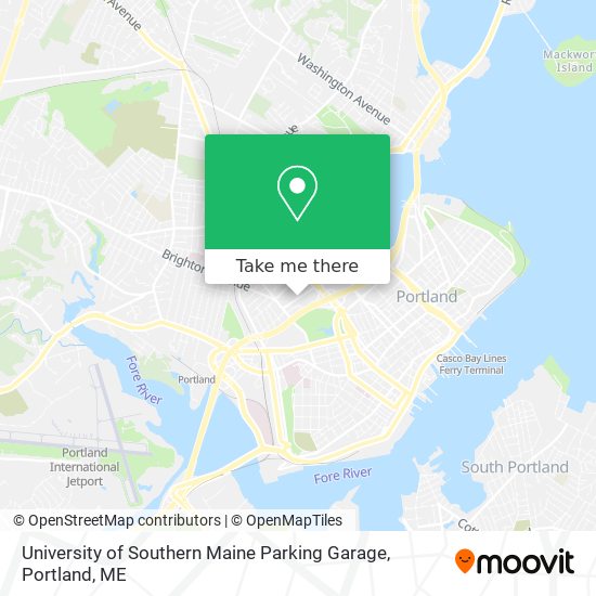 University of Southern Maine Parking Garage map