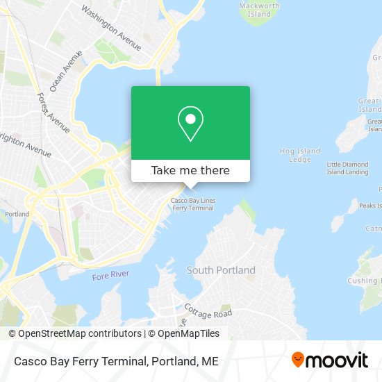 Casco Bay Ferry Terminal map