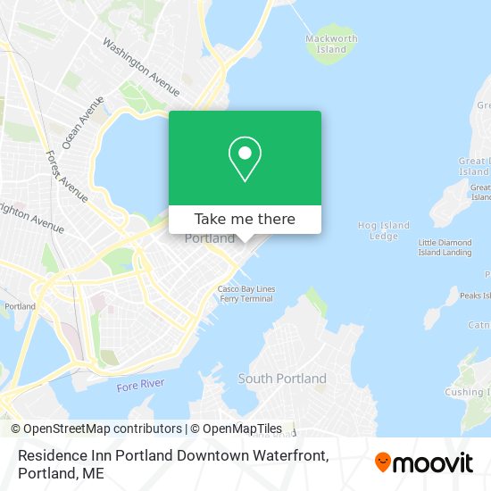 Residence Inn Portland Downtown Waterfront map