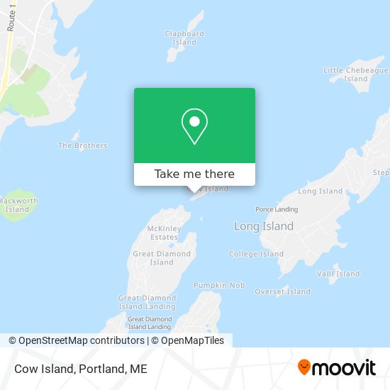 Mapa de Cow Island