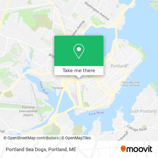 Portland Sea Dogs map