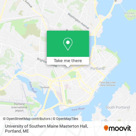 University of Southern Maine Masterton Hall map