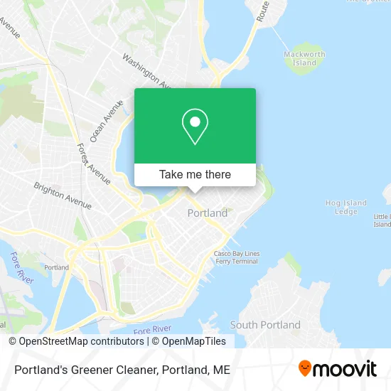 Portland's Greener Cleaner map