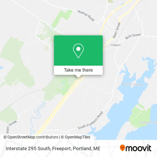 Interstate 295 South, Freeport map