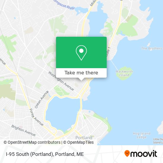 Mapa de I-95 South (Portland)